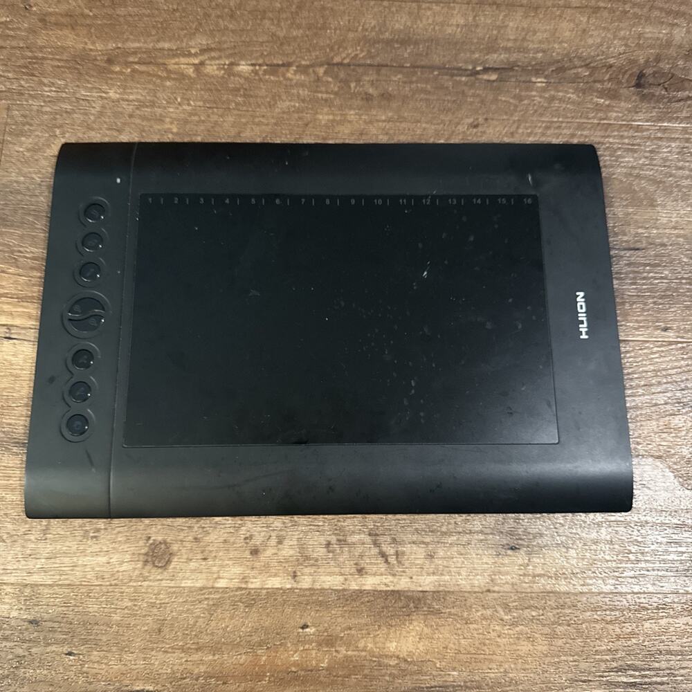 Huion Graphics Tablet Only H610PRO Black 8 Express Keys Surface Film Damage READ